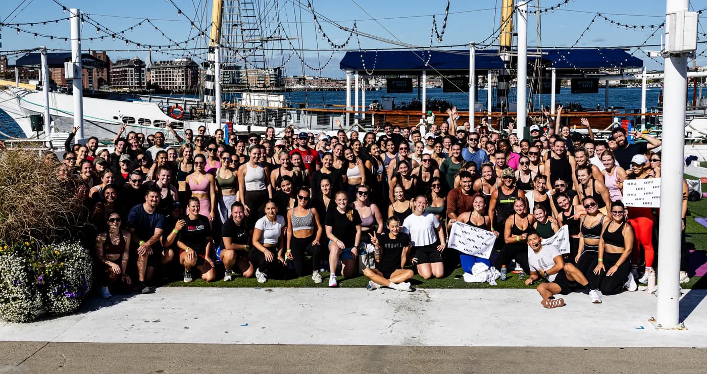 Fitness class at a Boston studio