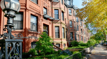 Back Bay brownstones near some of Boston’s top fitness studios featured in our guide