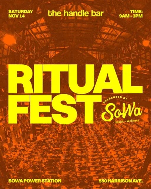 RITUAL FEST Boston fitness and wellness festival at SoWa Power Station, featuring group workouts, local fitness instructors, and community wellness experiences.
