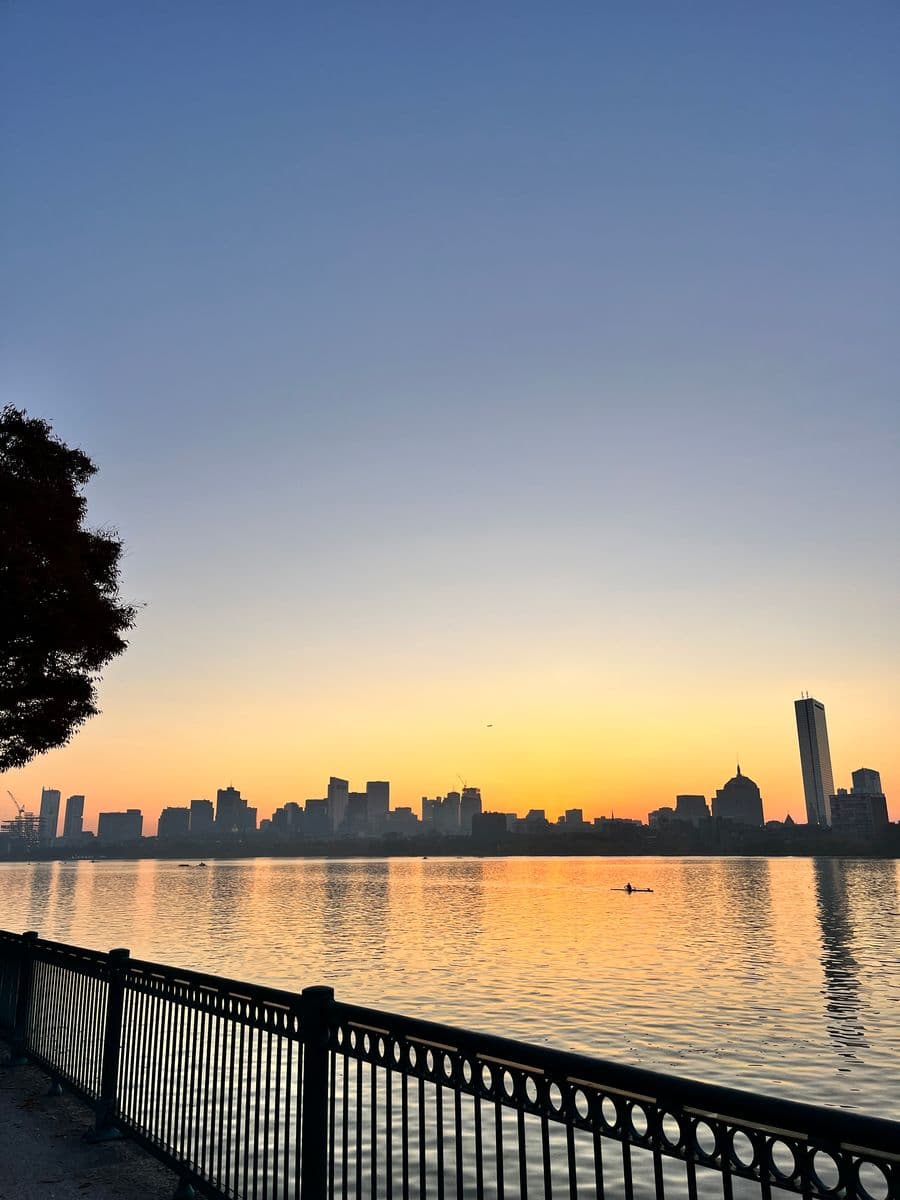 Views along the Charles River Esplanade in Boston during fall — featured in Fit Scene Boston's fall running guide in partnership with Tandem Run.