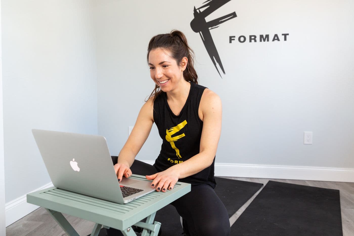 Virtual, on-demand classes on laptop at home