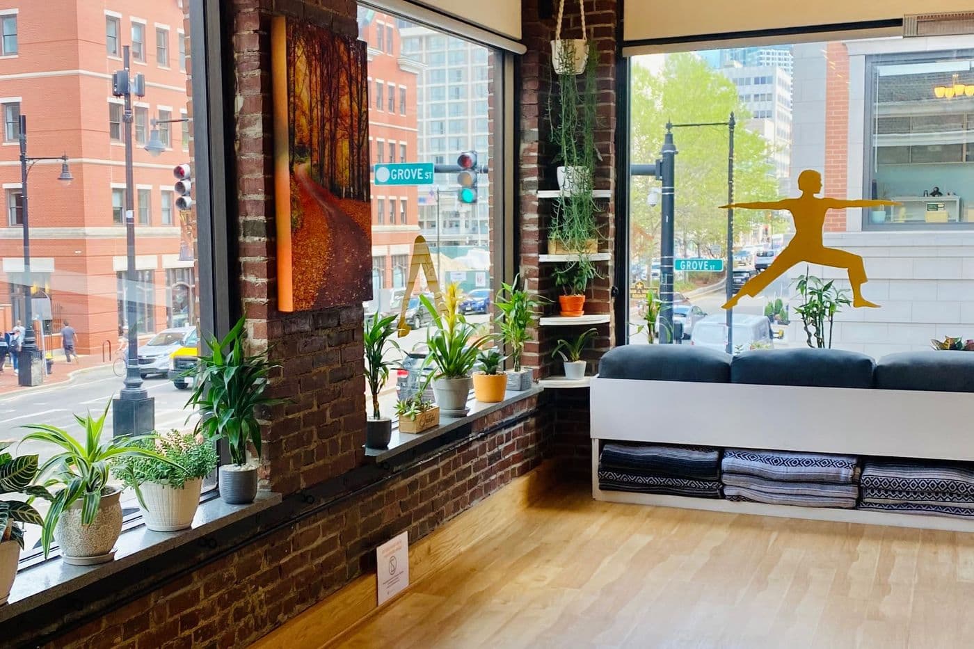 Heated yoga class in Boston