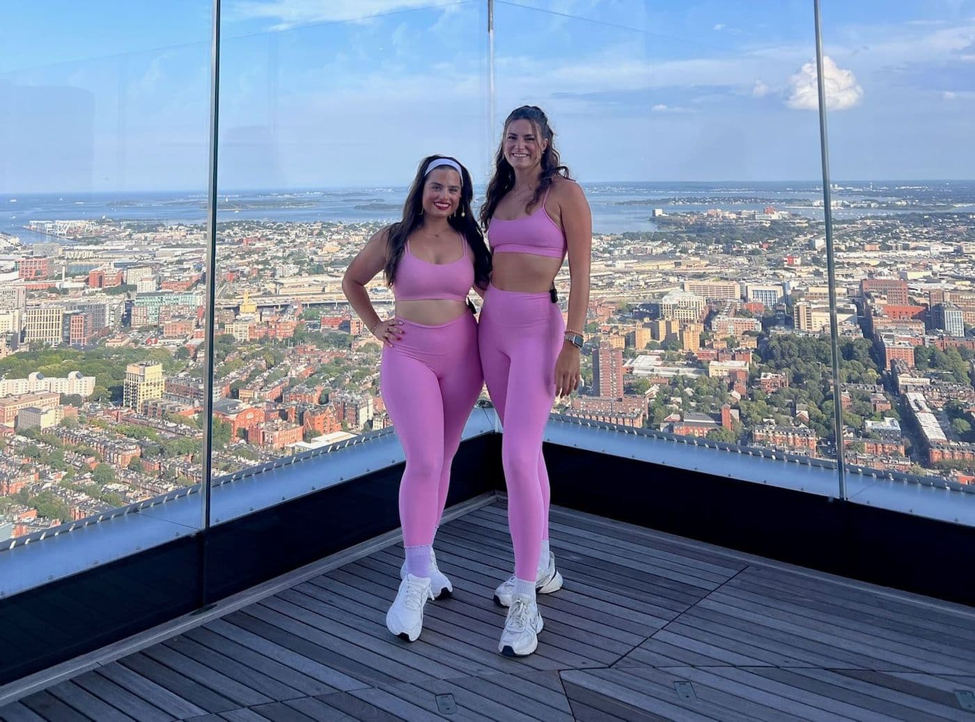 Courtney and Liv, the instructors leading Pilates Above Boston at View Boston